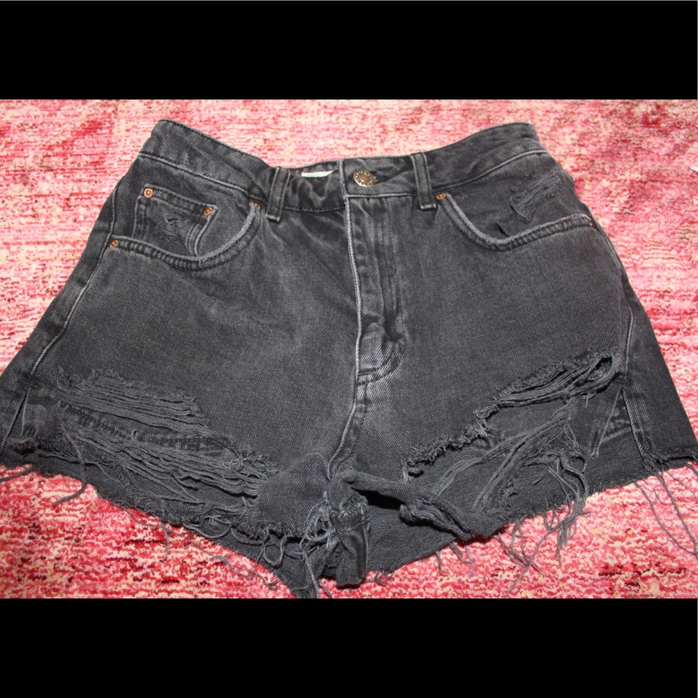 Urban Outfitters Black distressed shorts
